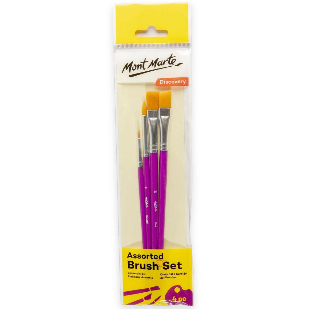 Mont Marte Discovery Assorted Brush Set 4pc
