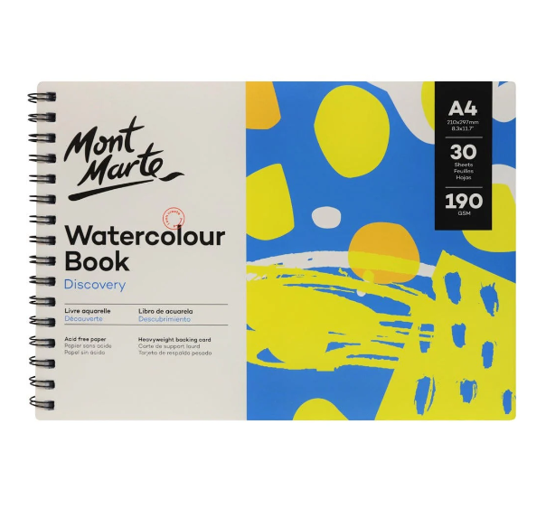 Watercolour Book Discovery A4 (8.3 x 11.7in) 30 Sheets 190gsm