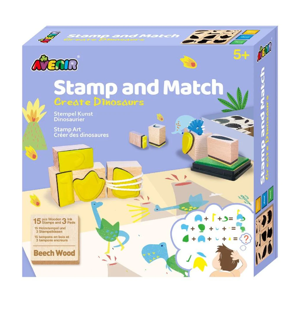 Avenir Stamp & Match - Create Dinosaurs