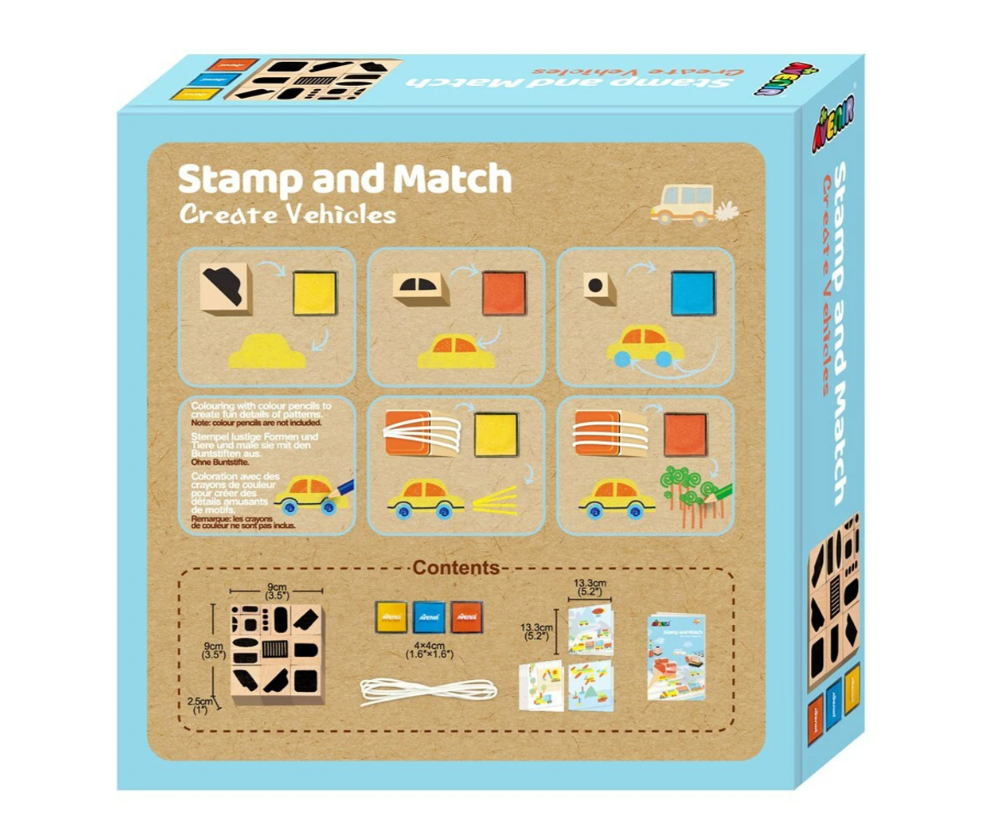 Avenir Stamp & Match Create Vehicles Creativity Art/Craft Kids/Toddler Kit 5y+
