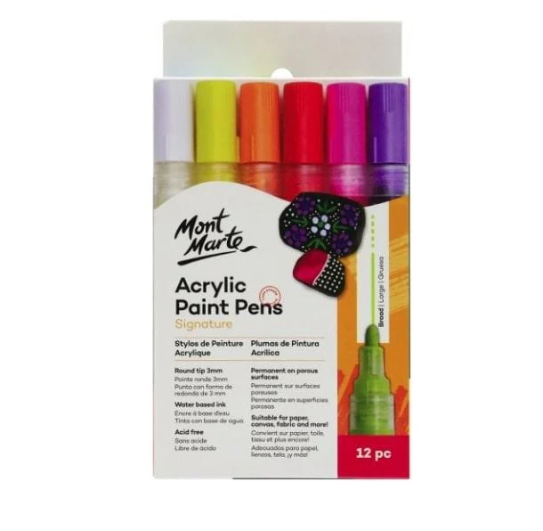 Acrylic Paint Pens Broad Tip 12pc
