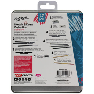 Mont Marte Signature Sketching Mixed Media Set 17pc