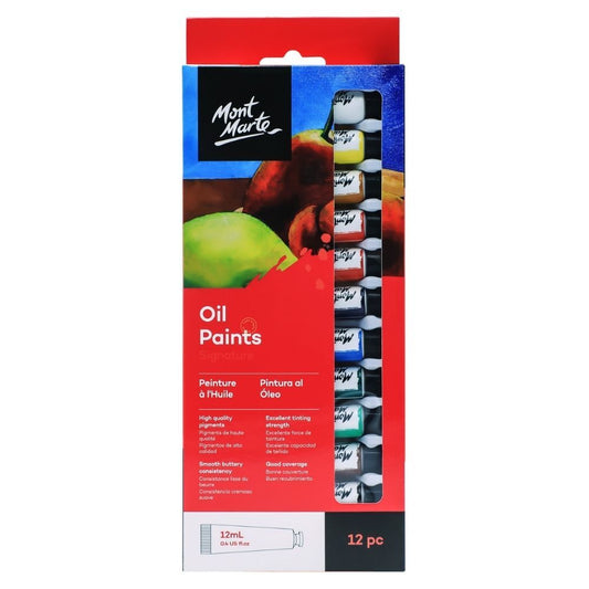 Mont Marte Paint Set - Oil Paint 12pc x 12ml