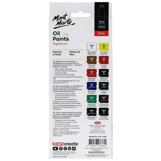 Mont Marte Paint Set - Oil Paint 12pc x 12ml