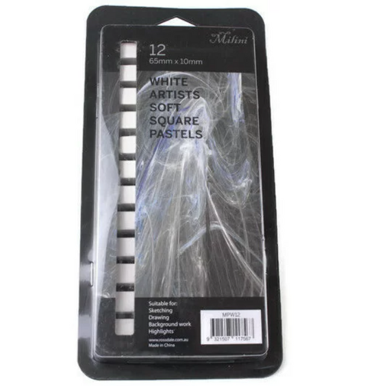 Milini Artists Soft Square Pastels White