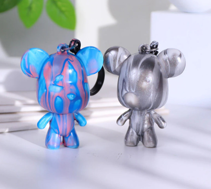 Mont Marte - Pouring Acrylic 120ml 4pc - Marina with 1 X WHITE BEAR KEY CHAIN