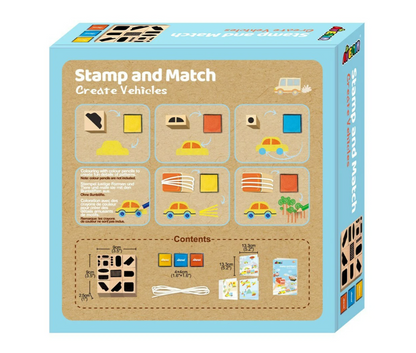 Avenir Stamp & Match Create Vehicles Creativity Art/Craft Kids/Toddler Kit 5y+