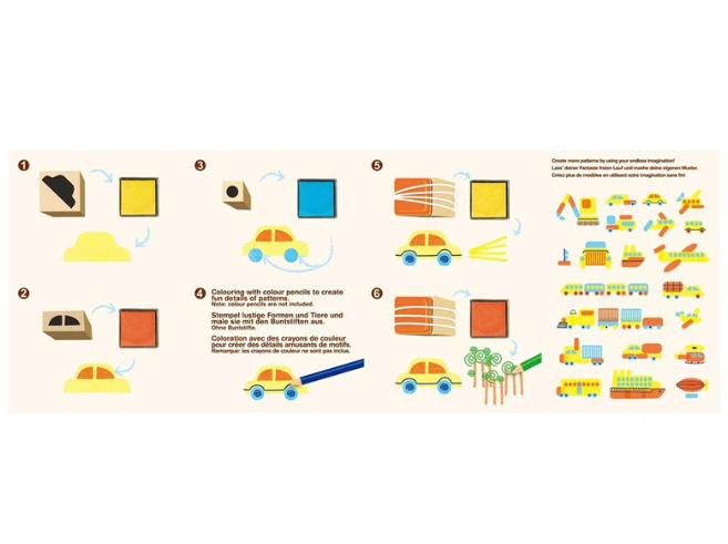 Avenir Stamp & Match Create Vehicles Creativity Art/Craft Kids/Toddler Kit 5y+