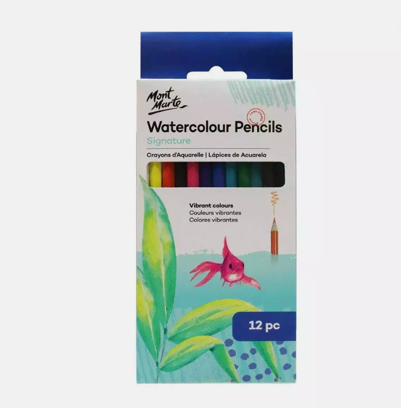Mont Marte Watercolour Pencils PACK 12