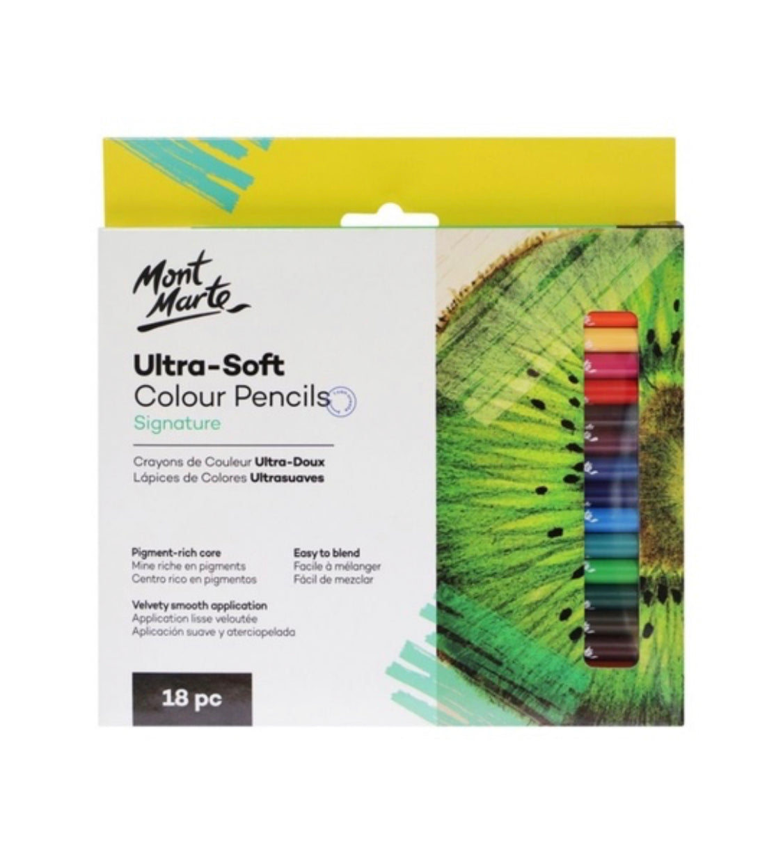 Mont Marte Ultra-Soft Colour Pencils 18pc