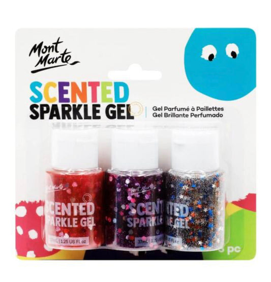 Mont Marte Kids - Scented Sparkly Gel 3pc x 37ml